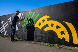 Mural design depicts community kaupapa and facility logos
