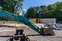 Demolition begins on Frimley Park maintenance sheds