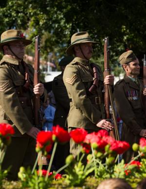 Image of Soliders at ANZAC Commemoration Service